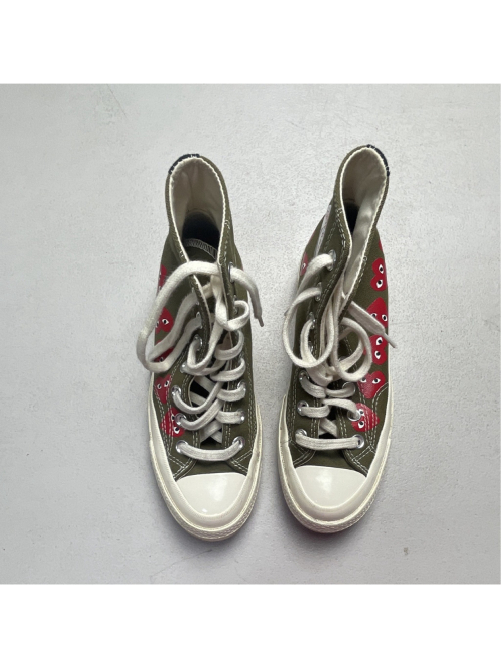 Converse Comme des Garcons PLAY Chuck Taylor All Star High Top Olive Green/ A604